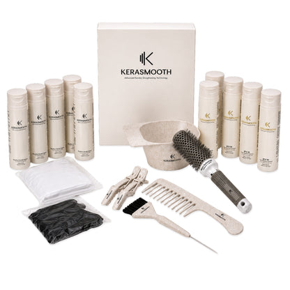 Kerasmooth Keratin Straight System and BTX 50 Frizz Control Bundle (5+5)
