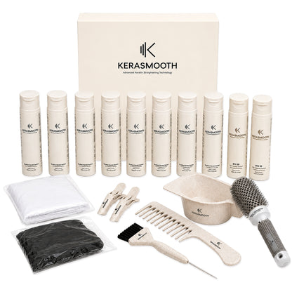 Kerasmooth Keratin Straight System and BTX 50 Frizz Control Bundle (8+2)