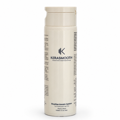 A 150ml bottle of Kerasmooth Brazilian Keratin System on a clean white background.